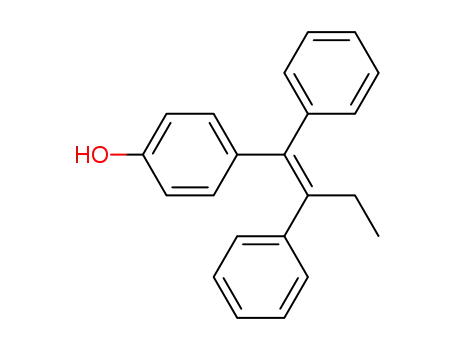 Molecular Structure of 69967-80-2 ((Z)-1,2-Diphenyl-1-(4-hydroxyphenyl)-1-butene)