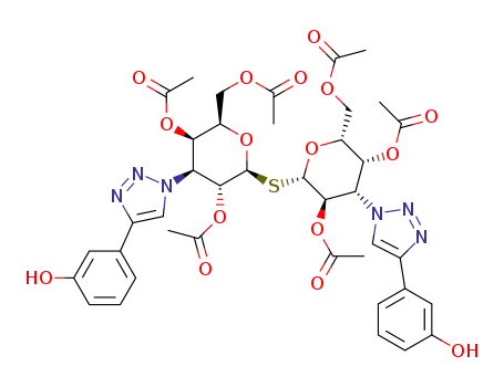 bis-{2,4,6-tri-O-acetyl-3-deoxy-3-[4-(3-hydroxyphenyl)-1H-1,2,3-triazol-1-yl]-β-D-galactopyranosyl}sulfane