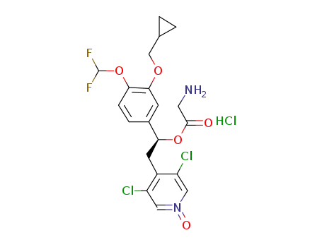 (S)-4-(2-(2-aminoacetoxy)-2-(3-(cyclopropylmethoxy)-4-(difluoromethoxy)phenyl)ethyl)-3,5-dichloropyridine 1-oxide hydrochloride
