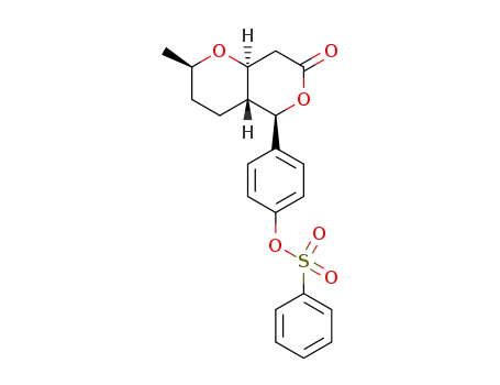 (±)-(1α,6β)-3β-methyl-7β-(4-benzenesulfonyloxyphenyl)-2,8-dioxabicyclo[4.4.0]decan-9-one
