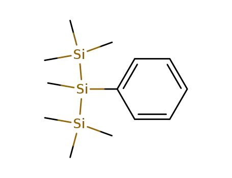 Molecular Structure of 780-55-2 (Trisilane, 1,1,1,2,3,3,3-heptamethyl-2-phenyl-)
