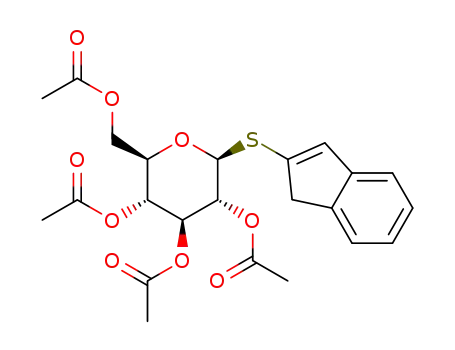 (2S,3R,4S,5R,6R)-2-((1H-inden-2-yl)thio)-6-(acetoxymethyl)tetrahydro-2H-pyran-3,4,5-triyl triacetate