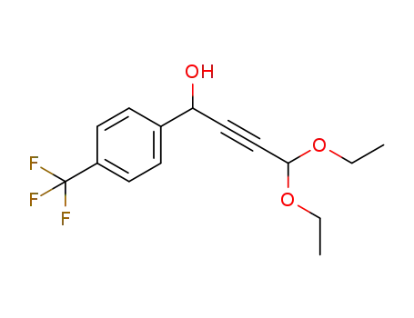 4,4-diethoxy-1-(4-(trifluoromethyl)phenyl)but-2-yn-1-ol