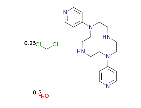 1,7-tetra(4-pyridyl)-1,4,7,10-tetraazacyclododecane hydrate dichloromethane solvate