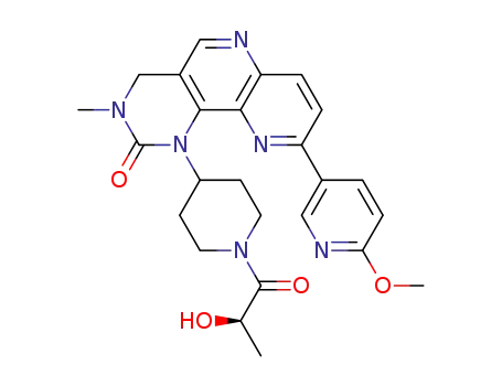 (R)-1-[1-(2-hydroxypropionyl)piperidine-4-yl]-9-(6-methoxypyridin-3-yl)-3-methyl-3,4-dihydropyrimido[5,4-c][1,5]naphthyridin-2(1H)-one
