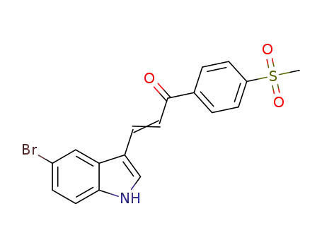 3-(5-bromo-1H-indol-3-yl)-1-(4-(methylsulfonyl)phenyl)prop-2-en-1-one