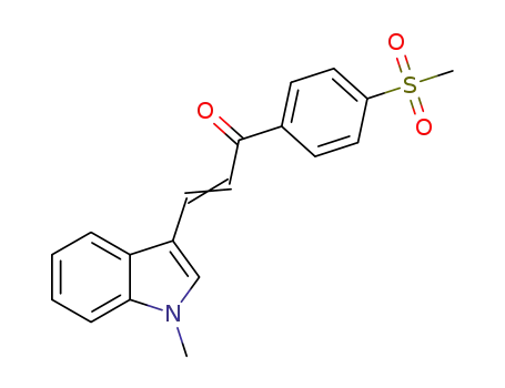 3-(1-methyl-1H-indol-3-yl)-1-(4-(methylsulfonyl)phenyl)prop-2-en-1-one