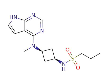 N-((1S,3S)-3-(methyl(7H-pyrrolo[2,3-d]pyrimidin-4-yl)amino)cyclobutyl)propane-1-sulfonamide