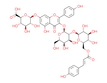kaempferol 3-O-[(6-O-E-p-coumaroyl)-β-D-glucopyranosyl-(1→2)]-β-D-galactopyranoside-7-O-β-D-glucuropyranoside