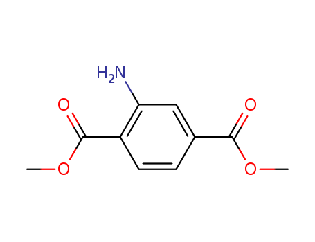 5372-81-6,Dimethyl aminoterephthalate,1,4-Benzenedicarboxylicacid, 2-amino-, dimethyl ester (9CI);Terephthalic acid, amino-, dimethyl ester(6CI,7CI,8CI);2-Aminoterephthalic acid dimethyl ester;Dimethyl 2-aminobenzene-1,4-dioate;Dimethyl 3-aminoterephthalate;Dimethylaminoterephthalate;Dimethyl o-aminoterephthalate;NSC 20561;