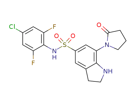 N-(4-chloro-2,6-difluorophenyl)-7-(2-oxopyrrolidin-1-yl)-2,3-dihydro-1H-indole-5-sulfonamide