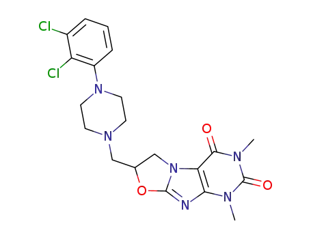7-[4-(-2',3'-dichlorophenyl)-piperazin-1-yl-methylene]-1,3-dimethyl-6,7-dihydro-1,3-oxazolo[2,3-f]-purine-2,4-(1H,3H)-dione