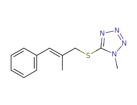 (E)-1-methyl-5-((2-methyl-3-phenylallyl)thio)-1H-tetrazole