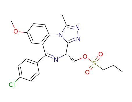 (R)-(6-(4-chlorophenyl)-8-methoxy-1-methyl-4H-benzo[f][1,2,4]triazolo[4,3-a][1,4]diazepin-4-yl)methyl propane-1-sulfonate