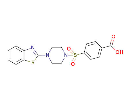 4-(4-benzothiazol-2-yl-piperazin-1-sulfonyl)benzoic acid
