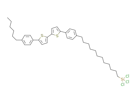 trichloro(12-(4-(5’-(4-hexylphenyl)-[2,2’-bithiophen]-5-yl)phenyl)dodecyl)silane