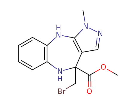 methyl 4-(bromomethyl)-1-methyl-1,4,5,10-tetrahydrobenzo[b]pyrazolo[3,4-e][1,4]diazepine-4-carboxylate