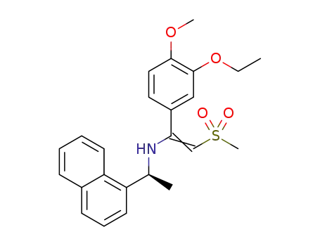 (1S)-N-1-(naphthyl)ethyl-1-(3-ethoxy-4-methoxyphenyl)-2-methanesulfonyl-vinylamine