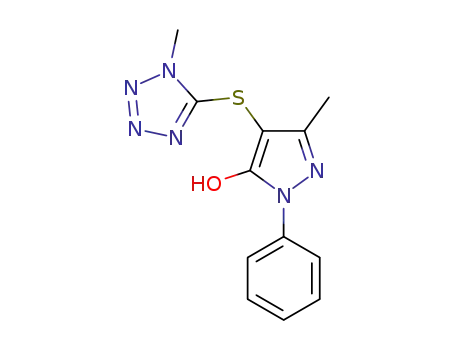 3-methyl-4-((1-methyl-1H-tetrazol-5-yl)thio)-1-phenyl-1H-pyrazol-5-ol