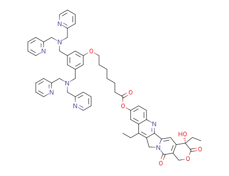 (4S)-4,11-diethyl-4-hydroxy-3,14-dioxo-3,4,12,14-tetrahydro-1H-pyrano[3′,4′:6,7]indolizino[1,2-b]quinolin-9-yl 7-(3,5-bis{[bis(pyridin-2-ylmethyl)amino]methyl}phenoxy)heptanoate