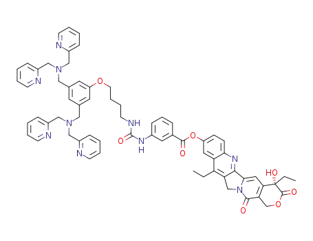 (4S)-4,11-diethyl-4-hydroxy-3,14-dioxo-3,4,12,14-tetrahydro-1H-pyrano [3′,4′:6,7]indolizino[1,2-b]quinolin-9-yl 3-({[4-(3,5-bis{[bis(pyridin-2-ylmethyl)amino]methyl}phenoxy)butyl]carbamoyl}amino)benzoate
