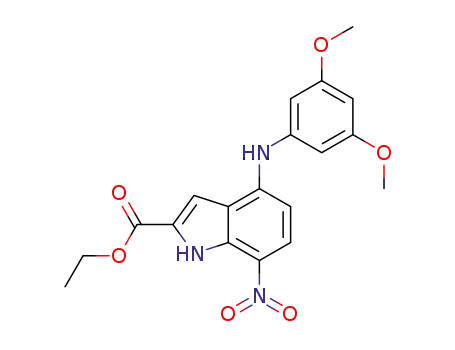 4-((3,5-dimethoxyphenyl)amino)-7-nitro-1H-indole-2-carboxylic acid ethyl ester