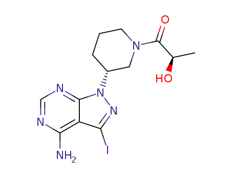 (R)-1-((R)-3-(4-amino-3-iodo-1H-pyrazolo[3,4-d]pyrimidin-1-yl)piperidin-1-yl)-2-hydroxypropan-1-one