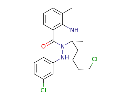 2-(4-chlorobutyl)-3-((3-chlorophenyl)amino)-2,8-dimethyl-2,3-dihydroquinazolin-4(1H)-one
