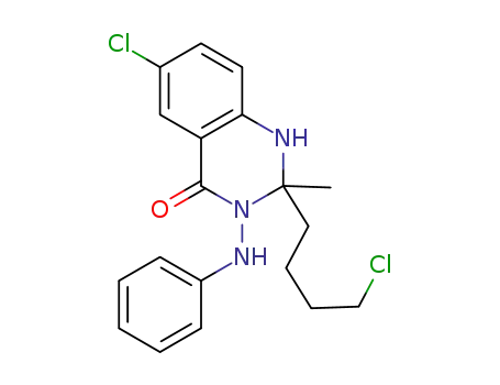 6-chloro-2-(4-chlorobutyl)-2-methyl-3-(phenylamino)-2,3-dihydroquinazolin-4(1H)-one