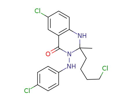 6-chloro-2-(4-chlorobutyl)-3-((4-chlorophenyl)amino)-2-methyl-2,3-dihydroquinazolin-4(1H)-one