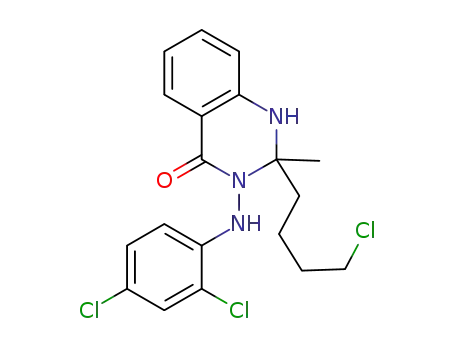 2-(4-chlorobutyl)-3-((2,4-dichlorophenyl)amino)-2-methyl-2,3-dihydroquinazolin-4(1H)-one