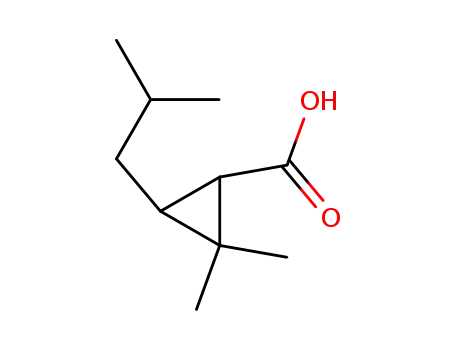 (+/-)-cis- and trans-2,2-dimethyl-3-isobutylcyclopropanecarboxylic acid