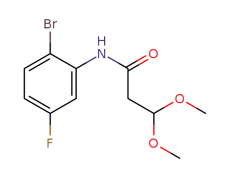 N-(2-bromo-5-fluorophenyl)-3,3-dimethoxypropanamide