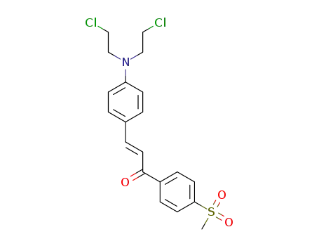 (E)-3-(4-(bis(2-chloroethyl)amino)phenyl)-1-(4-(methylsulfonyl)phenyl)prop-2-en-1-one
