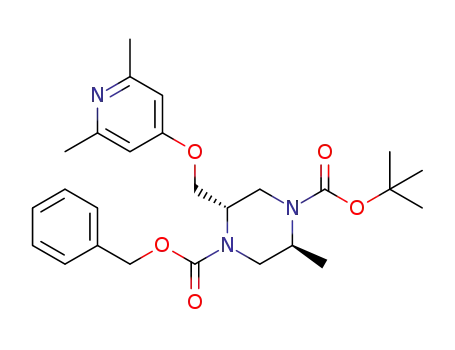 1-benzyl 4-(tert-butyl) (2S,5S)-2-(((2,6-dimethylpyridin-4-yl)oxy)methyl)-5-methylpiperazine-1,4-dicarboxylate