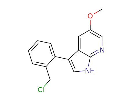 3-(2-(chloromethyl)phenyl)-5-methoxy-1H-pyrrolo[2,3-b]pyridine