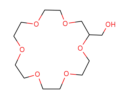 Molecular Structure of 70069-04-4 (1,4,7,10,13,16-Hexaoxacyclooctadecane-2-methanol)