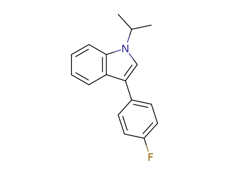 Molecular Structure of 93957-49-4 (3-(4-Fluorophenyl)-1-isopropyl-1H-indole)