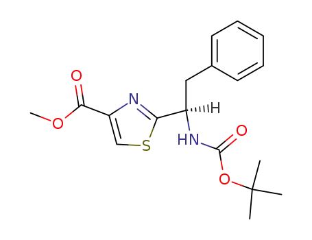 (R)-methyl 2-(1-(tert-butoxycarbonylamino)-2-phenylethyl)thiazole-4-carboxylate