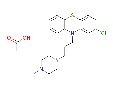 4-<3-(2-chloro-10-phenothiazinyl)propyl>-1-methylpiperazine acetate