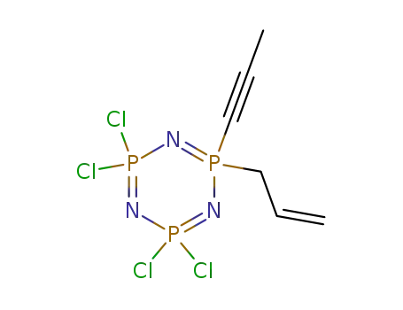 Molecular Structure of 77217-60-8 (1,3,5,2,4,6-Triazatriphosphorine,
2,2,4,4-tetrachloro-2,2,4,4,6,6-hexahydro-6-(2-propenyl)-6-(1-propynyl)-)