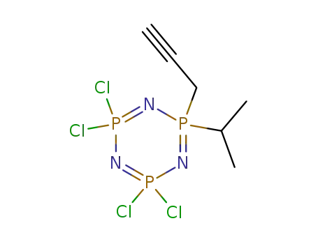 Molecular Structure of 77217-49-3 (1,3,5,2,4,6-Triazatriphosphorine,
2,2,4,4-tetrachloro-2,2,4,4,6,6-hexahydro-6-(1-methylethyl)-6-(2-propyn
yl)-)