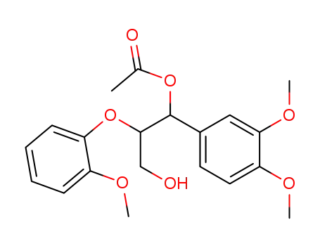 Acetic acid 1-(3,4-dimethoxy-phenyl)-3-hydroxy-2-(2-methoxy-phenoxy)-propyl ester