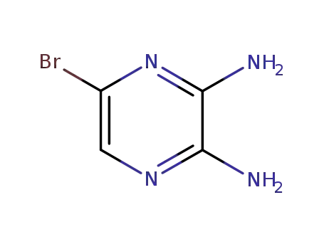 Molecular Structure of 89123-58-0 (5-Bromo-pyrazine-2,3-diamine)