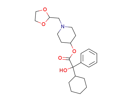Molecular Structure of 91540-22-6 (Benzeneacetic acid, a-cyclohexyl-a-hydroxy-,
1-(1,3-dioxolan-2-ylmethyl)-4-piperidinyl ester)