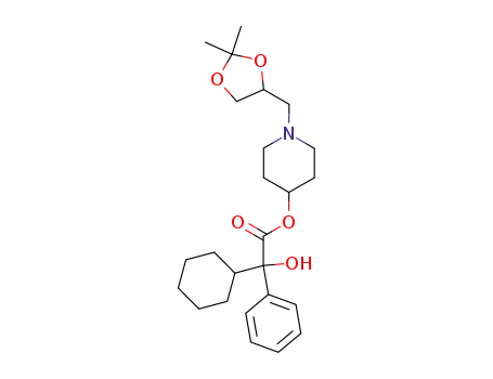 Molecular Structure of 91522-56-4 (Benzeneacetic acid, a-cyclohexyl-a-hydroxy-,
1-[(2,2-dimethyl-1,3-dioxolan-4-yl)methyl]-4-piperidinyl ester)