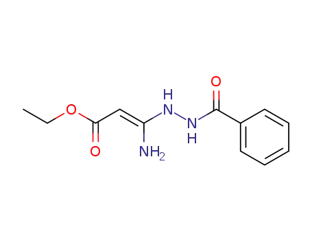 Molecular Structure of 146255-36-9 (ETHYL 3-AMINO-3-(2-BENZOYLHYDRAZINO)ACRYLATE)