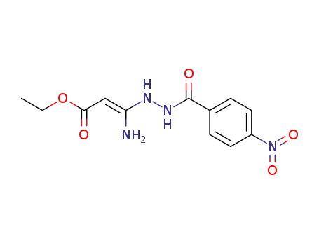 (E)-3-Amino-3-[N'-(4-nitro-benzoyl)-hydrazino]-acrylic acid ethyl ester
