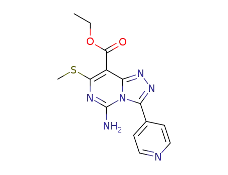 5-Amino-7-methylsulfanyl-3-pyridin-4-yl-[1,2,4]triazolo[4,3-c]pyrimidine-8-carboxylic acid ethyl ester