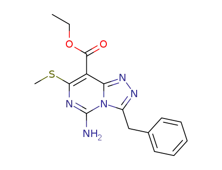 5-Amino-3-benzyl-7-methylsulfanyl-[1,2,4]triazolo[4,3-c]pyrimidine-8-carboxylic acid ethyl ester